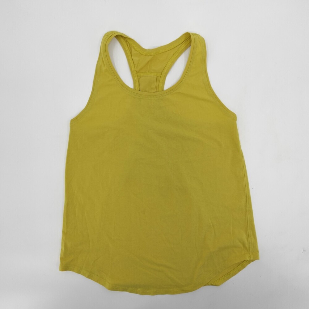 Lululemon Shirt Tank Womens Greenish Gold Sleeveless Pullover Workout Run Yoga